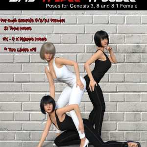 WMs Triple Trouble – Poses for Genesis 3, 8 and 8.1 Female WMs Triple Trouble – Poses for Genesis 3, 8 and 8.1 Female