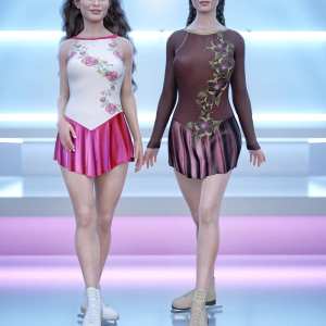 dForce Figure Skater Outfit Textures dForce Figure Skater Outfit Textures