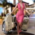 dForce V Neck Dress Outfit and Hair For Genesis 8 and 8.1 Females dForce V Neck Dress Outfit and Hair For Genesis 8 and 8.1 Females