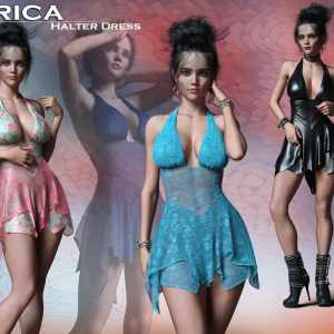Erica Halter Dress for Genesis 8/8.1 Females Erica Halter Dress for Genesis 8/8.1 Females