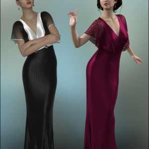 dForce – Butterfly Gown for G8F dForce – Butterfly Gown for G8F