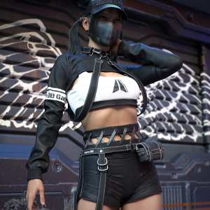 Tekky Cat HD Outfit for Genesis 8 and 8.1 Females Tekky Cat HD Outfit for Genesis 8 and 8.1 Females