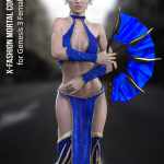 X-Fashion Combat 02 Bodysuit for Genesis 3 Females X-Fashion Combat 02 Bodysuit for Genesis 3 Females