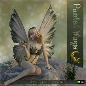 Painted Wings For DAZ and V4-G8 and more Painted Wings For DAZ and V4-G8 and more