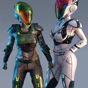 Sci-Fi Guard Outfit Textures for Genesis 8 and 8.1 Female Sci-Fi Guard Outfit Textures for Genesis 8 and 8.1 Female