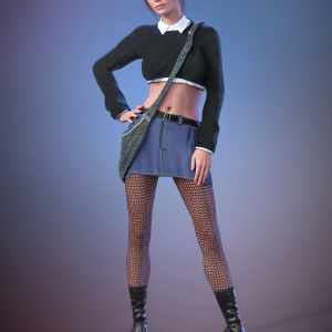 dForce Beige Spring Outfit for Genesis 9 dForce Beige Spring Outfit for Genesis 9