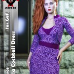 JMR dForce Viola Cocktail Dress for G8F JMR dForce Viola Cocktail Dress for G8F