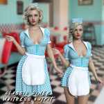 Classic Diner Waitress Outfit G8F/G8.1F Classic Diner Waitress Outfit G8F/G8.1F