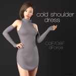 dForce Cold Shoulder Dress for G3F and G8F dForce Cold Shoulder Dress for G3F and G8F