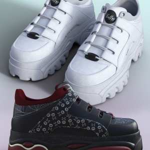 Buffz Platform Sneakers for Genesis 8 Females Buffz Platform Sneakers for Genesis 8 Females