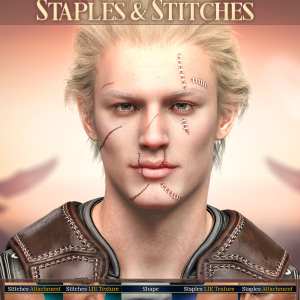 HD Face Staples and Stitches for Genesis 8 MalesRepost  HD Face Staples and Stitches for Genesis 8 MalesRepost
