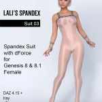 Lali’s Spandex Suit 03 for Genesis 8.1 & 8 with dForce Lali’s Spandex Suit 03 for Genesis 8.1 & 8 with dForce