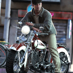 Road Lover Poses for Nathan 9 and XI Classic Cruiser Motorcycle Road Lover Poses for Nathan 9 and XI Classic Cruiser Motorcycle