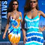 Salty Textures for dForce Summer Tank Dress G8F Salty Textures for dForce Summer Tank Dress G8F