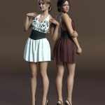 dForce MK Mini Wrapped Halter Dress for Genesis 9 dForce MK Mini Wrapped Halter Dress for Genesis 9