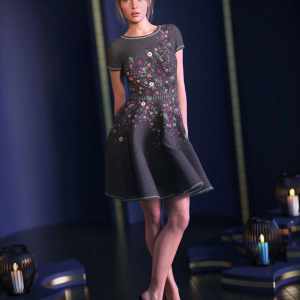 dForce Marceline Dress for Genesis 9 dForce Marceline Dress for Genesis 9