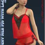 dForce Sexy Silk PJs With Lace for Genesis 8 Female dForce Sexy Silk PJs With Lace for Genesis 8 Female