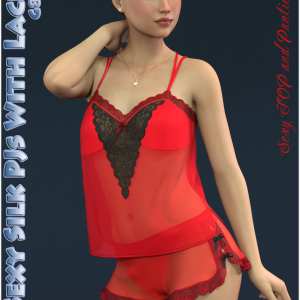 dForce Sexy Silk PJs With Lace for Genesis 8 Female dForce Sexy Silk PJs With Lace for Genesis 8 Female