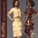 Ruffle dForce Outfit for G8F Ruffle dForce Outfit for G8F
