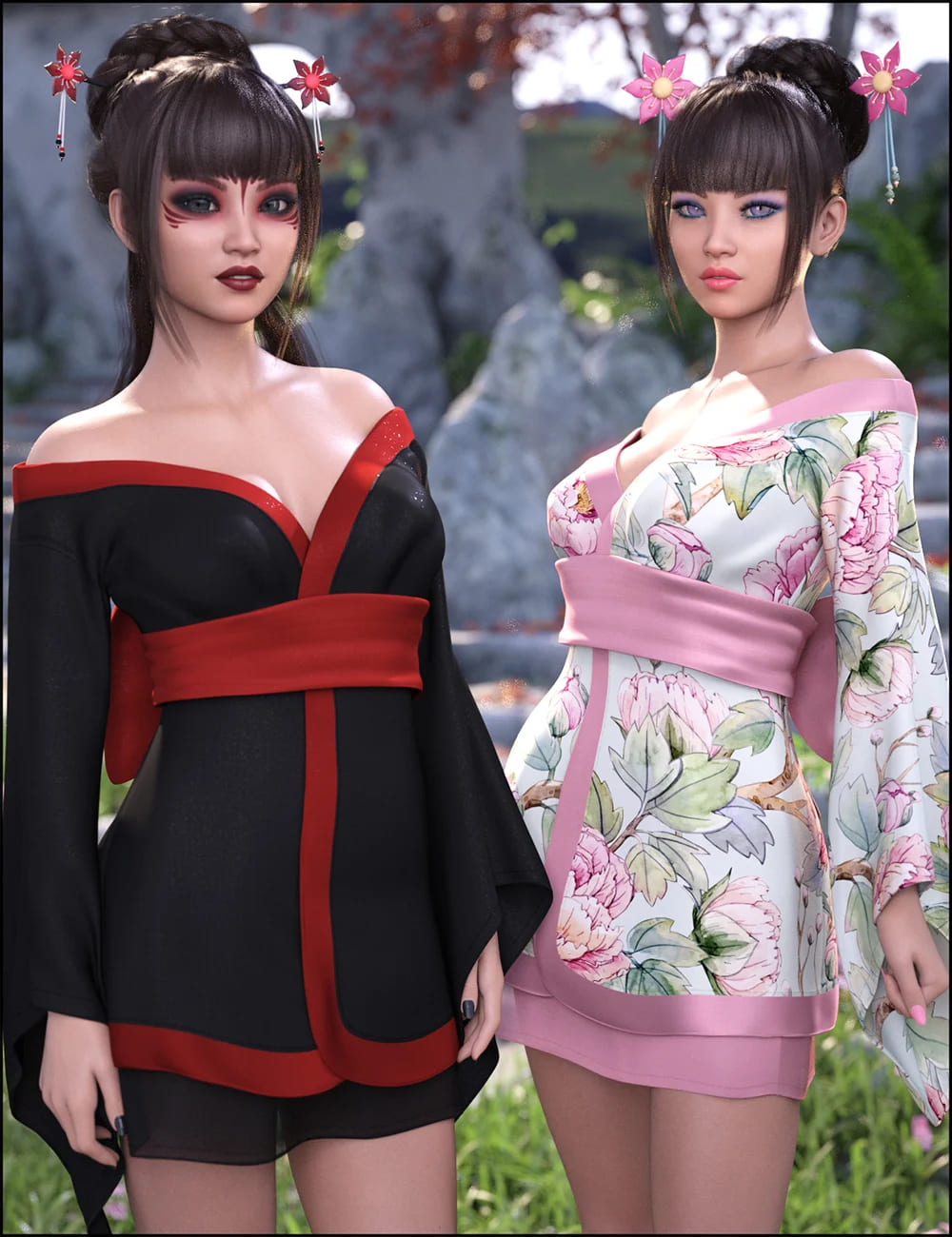 dForce Koharu Kimono Textures dForce Koharu Kimono Textures