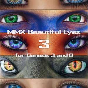 MMX Beautiful Eyes 3 for Genesis 3, 8 and 8.1 MMX Beautiful Eyes 3 for Genesis 3, 8 and 8.1