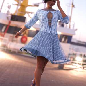 dForce Florence Outfit for Genesis 9, 8, and 8.1 dForce Florence Outfit for Genesis 9, 8, and 8.1