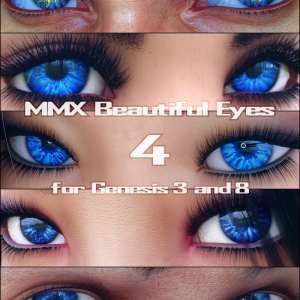 MMX Beautiful Eyes 4 for Genesis 3, 8, and 8.1 MMX Beautiful Eyes 4 for Genesis 3, 8, and 8.1