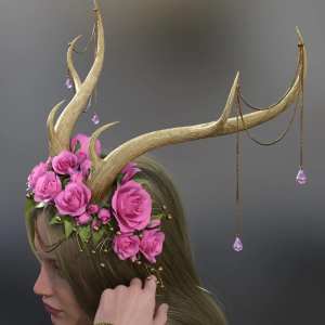 Antler Headdress for Genesis 8 and 8.1 Females and Genesis 9 Antler Headdress for Genesis 8 and 8.1 Females and Genesis 9