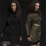 Fashion for D-Force Fall Knit Dress for Genesis 8/8.1/9/V9 Fashion for D-Force Fall Knit Dress for Genesis 8/8.1/9/V9