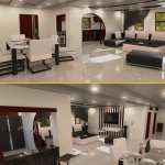 Modern Living Room and Dining Room Modern Living Room and Dining Room