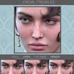 Sun-kissed Facial Freckles for Genesis 3, 8 and 8.1 Females Sun-kissed Facial Freckles for Genesis 3, 8 and 8.1 Females