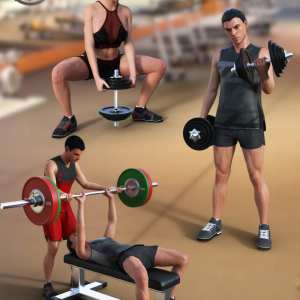 Weight Workout Props and Poses for Genesis 8 Weight Workout Props and Poses for Genesis 8