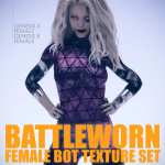 Battleworn Female Bot – Genesis 3 and 8 Female Texture Set Battleworn Female Bot – Genesis 3 and 8 Female Texture Set