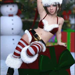 Jingle Outfit for Genesis 8 Females Jingle Outfit for Genesis 8 Females