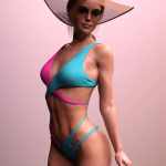 X Fashion Color Cross Swimsuit Outfit for Genesis 8 and 8.1 Females X Fashion Color Cross Swimsuit Outfit for Genesis 8 and 8.1 Females