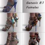 Shoes Remake for Genesis 8.1 Females Pack Shoes Remake for Genesis 8.1 Females Pack