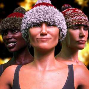 M3D Christmas Knitted Hat For Genesis 8 Females and Genesis 8.1 Females M3D Christmas Knitted Hat For Genesis 8 Females and Genesis 8.1 Females