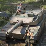 Type-10 Japanese Battle Tank and Forest Environment Type-10 Japanese Battle Tank and Forest Environment