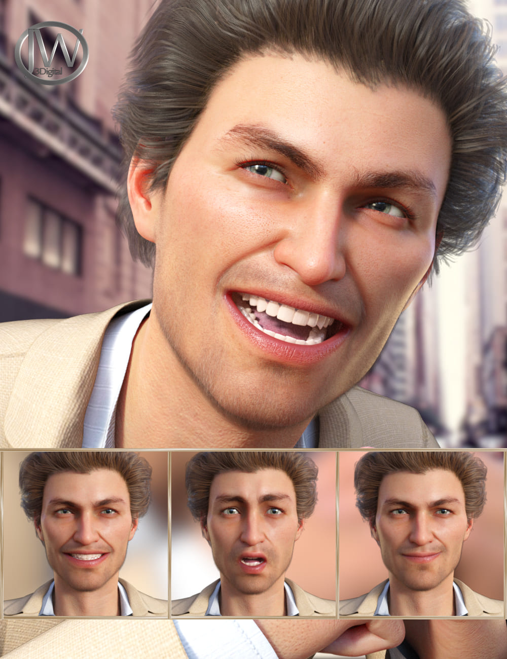 Stylish – Expressions for Genesis 8 Male and Jonathan 8 Stylish – Expressions for Genesis 8 Male and Jonathan 8