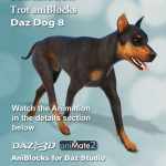 Daz Dog 8 Trot aniBlocks Daz Dog 8 Trot aniBlocks