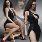 Stylish Zipper Dress For Genesis 8 Females Stylish Zipper Dress For Genesis 8 Females