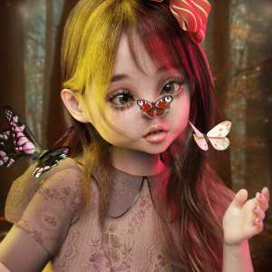 Flitterbye Butterfly and Poses for Genesis 8 Female Flitterbye Butterfly and Poses for Genesis 8 Female
