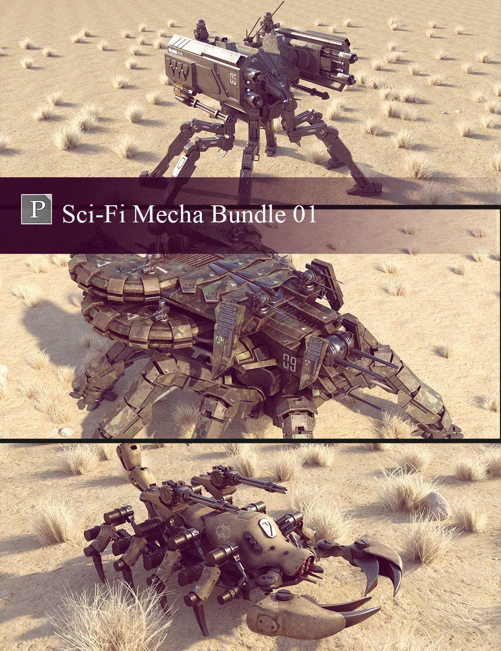 Sci-Fi Mecha Bundle 01 Sci-Fi Mecha Bundle 01