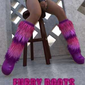 Furry Boots for Genesis 8 Females Furry Boots for Genesis 8 Females