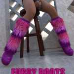Furry Boots for Genesis 8 Females Furry Boots for Genesis 8 Females