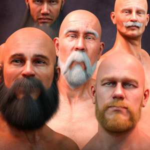 Long and Full Beards Set Hair for Genesis 8 Male Long and Full Beards Set Hair for Genesis 8 Male