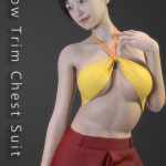 Bow Trim Chest Suit Bow Trim Chest Suit