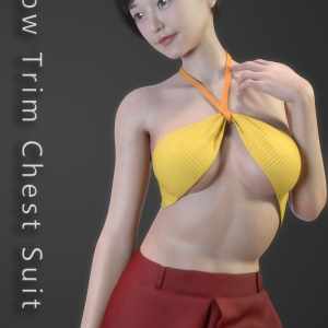 Bow Trim Chest Suit Bow Trim Chest Suit