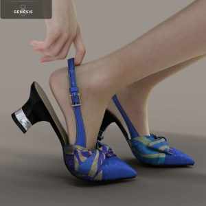 Jiwoo Sling Back Heels for Genesis 8 Female(s) Jiwoo Sling Back Heels for Genesis 8 Female(s)