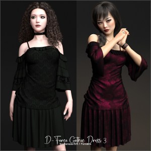 D-Force Gothic Dress 3 for G8F and G8.1F D-Force Gothic Dress 3 for G8F and G8.1F